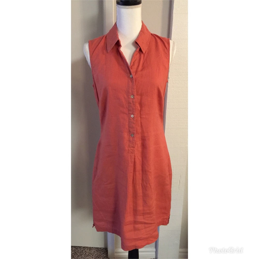 Marvin Linen Sleeveless Dress— price is firm